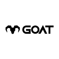 The GOAT nicotine pouches logo displayed at 400px size, featuring bold and modern typography for a premium look.