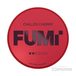 FUMI Chilled Cherry nicotine pouches packaging featuring a vibrant red design.