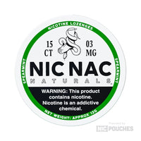Nic Nac Spearmint nicotine pouch with 3mg strength, featuring a cooling spearmint flavor in a discreet white format.