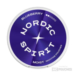 Nordic Spirit Blueberry nicotine pouch featuring a bold blueberry flavor and a moist format.