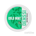 Denssi Cold Mint 8mg nicotine pouches with a refreshing mint flavor in a discreet white format.