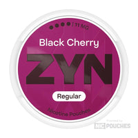 ZYN Black Cherry Mini nicotine pouches with sweet cherry flavor, ideal for discrete and pocket-friendly enjoyment.