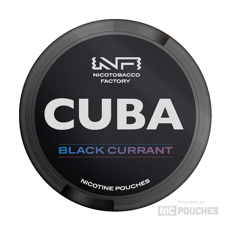 cuba white nicotine pouches 25mg black currant
