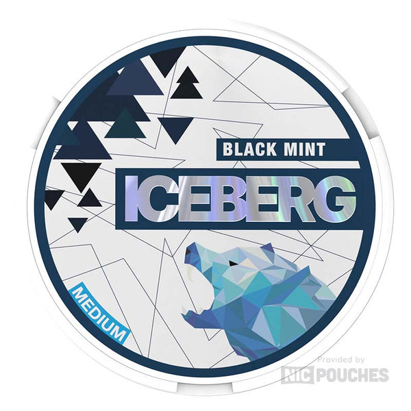 iceberg medium nicotine pouches 20mg black mint