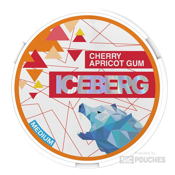 iceberg medium nicotine pouches 20mg cherry apricot gum