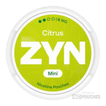 ZYN Citrus Mini nicotine pouches with vibrant orange, lemon, lime, and lemongrass blend for a smoke-free refreshing experience.
