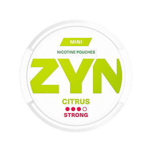 zyn mini strong nicotine pouches 6mg citrus