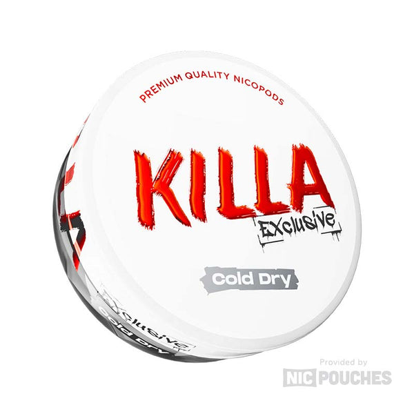 killa exclusive nicotine pouches 16.5mg cold dry