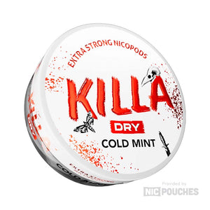 killa dry nicotine pouches 16mg cold mint