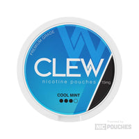 Clew Cool Mint nicotine pouches with refreshing mint flavor and smooth nicotine kick, ideal for daily use.
