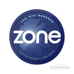 Zone Cool Mint nicotine pouches with 17mg strength in a blue container featuring a cool mint flavor design.