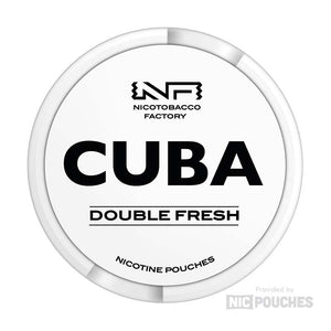 cuba white nicotine pouches 25mg double fresh