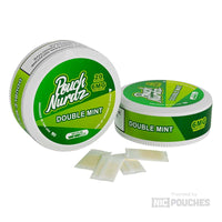 Pouch Nurdz Double Mint nicotine pouches with 6mg nicotine per pouch for a refreshing mint experience.