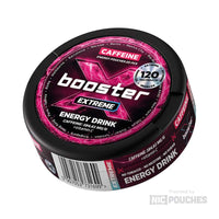 X-Booster Energy Drink pouches with 120 mg caffeine for bold flavor and stimulation.