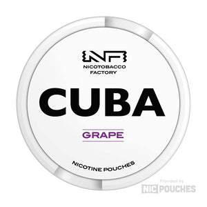 cuba white 25mg nicotine pouches grape