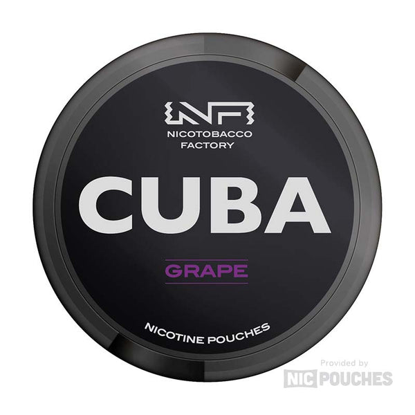 cuba black 66mg nicotine pouches grape