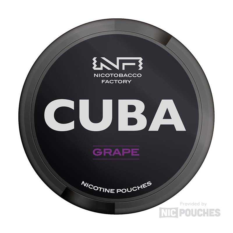 cuba white 25mg nicotine pouches grape