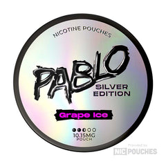 Pablo Silver Edition Grape Ice nicotine pouch tin with 10mg strength