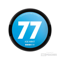 77 Ice Mint nicotine pouches, 20 pack, available in 5.2mg or 10.4mg strength