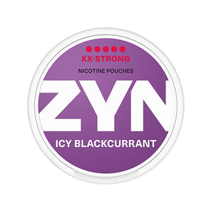 zyn xx strong nicotine pouches 12.5mg icy blackcurrant