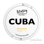 CUBA Mango nicotine pouches, offering exotic mango flavor with smooth nicotine experience without tobacco or harmful chemicals.
