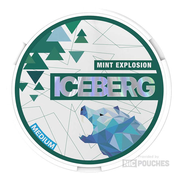 iceberg medium nicotine pouches 20mg mint explosion