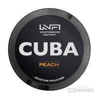 cuba black nicotine pouches 66mg peach