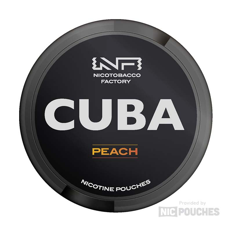 cuba white nicotine pouches 25mg peach