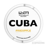CUBA Pineapple nicotine pouches, sweet and tangy flavor, 16mg and 66mg strengths for satisfying nicotine cravings.