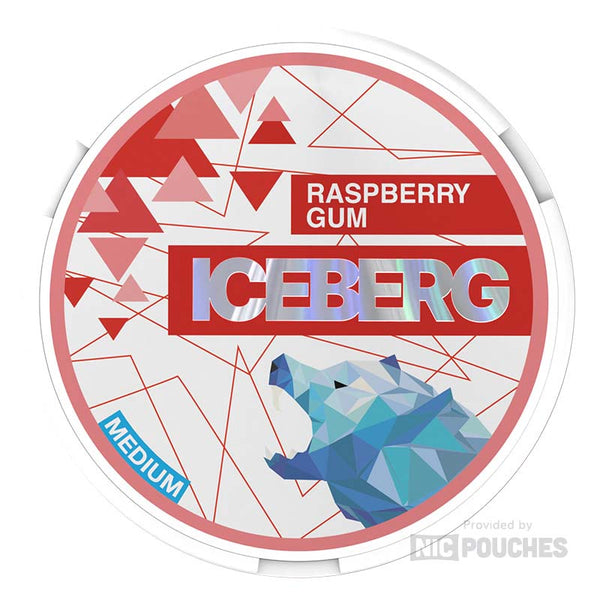 iceberg medium nicotine pouches 20mg raspberry gum