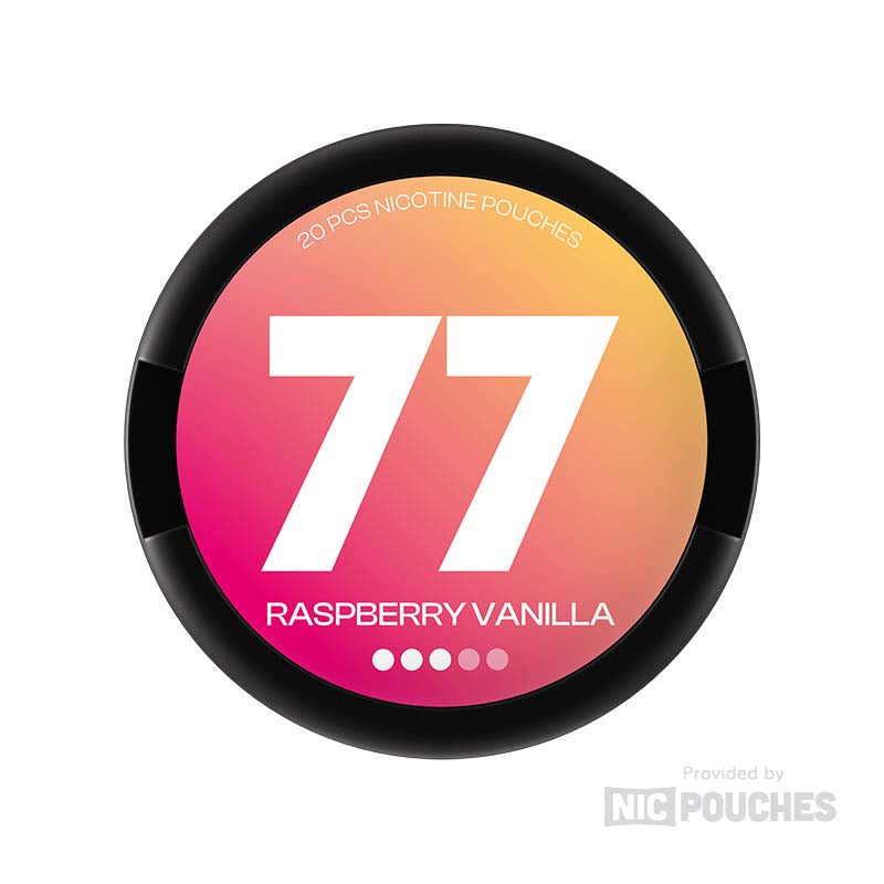 77 Medium Raspberry Vanilla 10mg Nicotine Pouches
