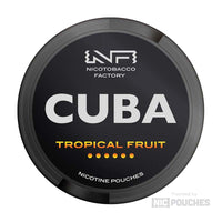CUBA Tropical Fruit Nicotine Pouches can featuring exotic pineapple, mango, and passionfruit flavors for a smooth nicotine hit.
