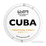 CUBA Tropical Fruit Nicotine Pouches can featuring exotic pineapple, mango, and passionfruit flavors for a smooth nicotine hit.