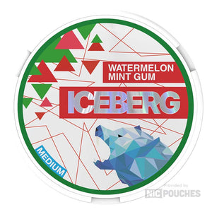 iceberg medium nicotine pouches 20mg watermelon mint gum