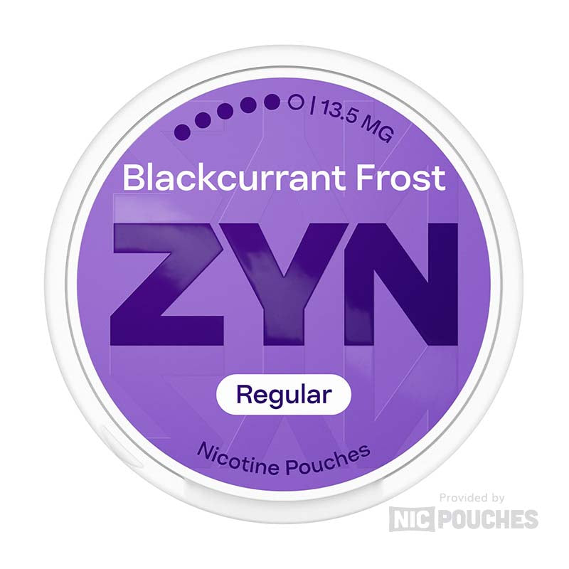 ZYN Blackcurrant XX Strong nicotine pouch with bold blackcurrant flavor and extra-strong 13.5mg strength, ideal for experienced users.